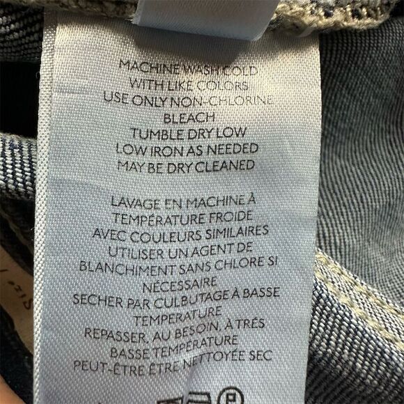 Anthropologie Pilcro High Rise Slim Jeans Button Fly Blue Size 25P Button Fly - Picture 6 of 12